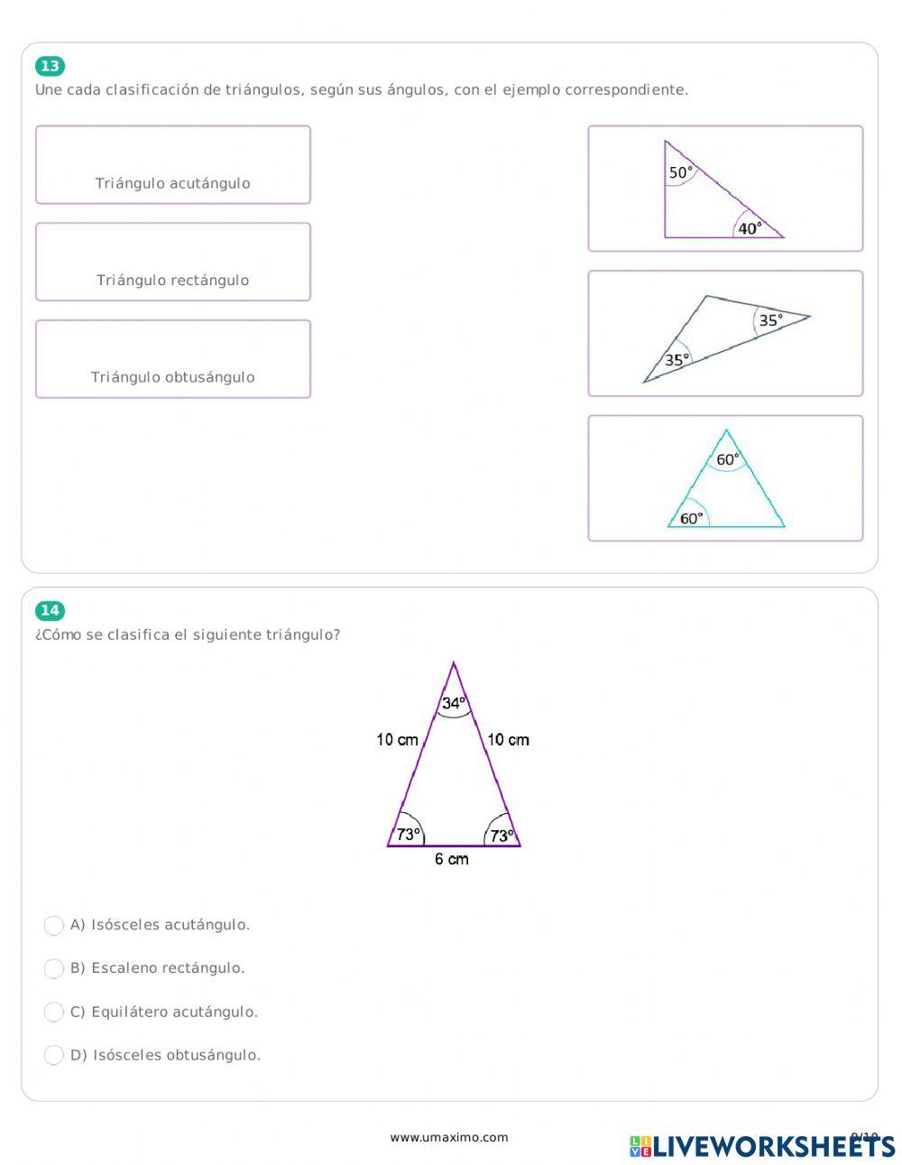 Ángulos en triángulos y paralelas