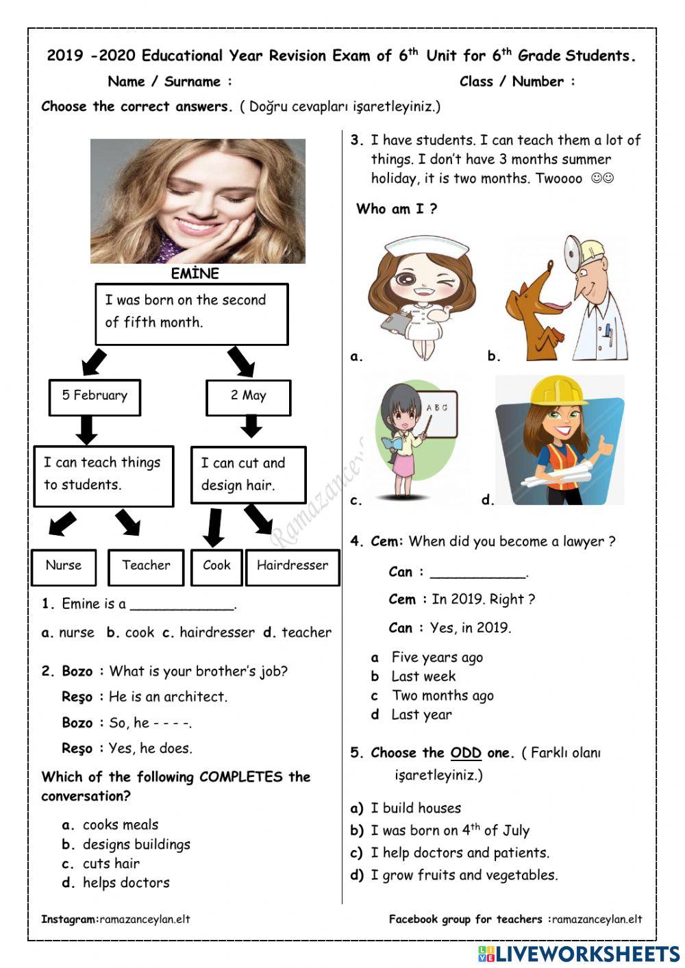 6th grade - unit 6 - deneme