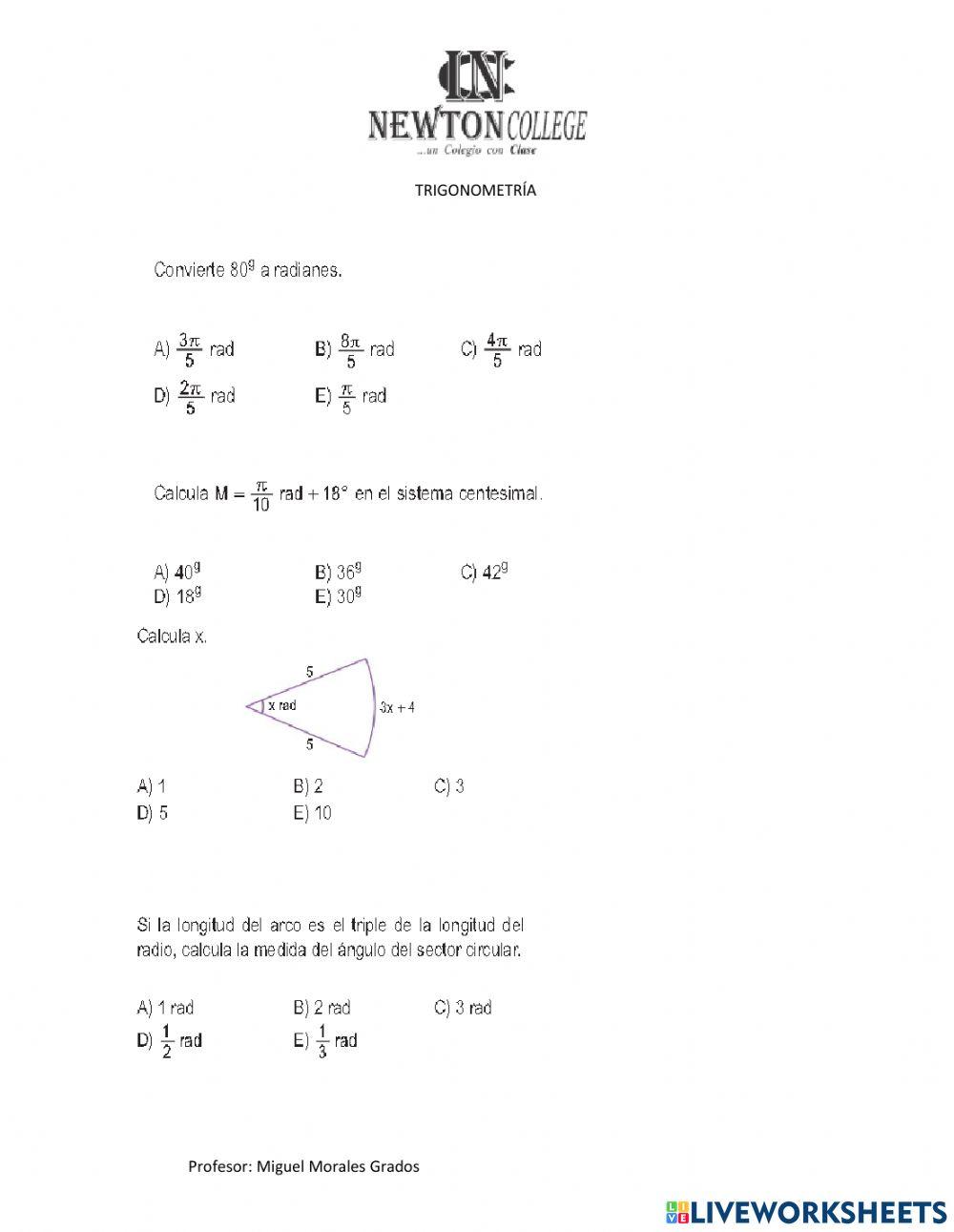 Sector  y conversión de unidades