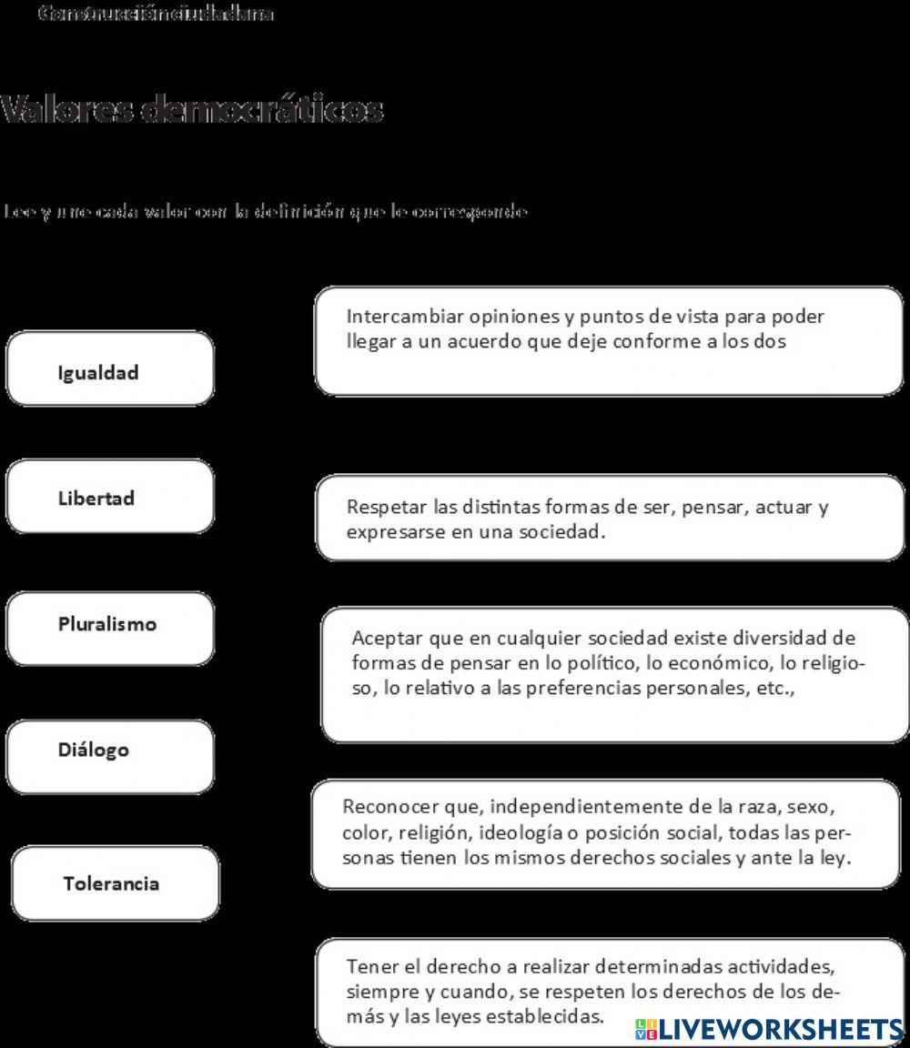 Valores democraticos
