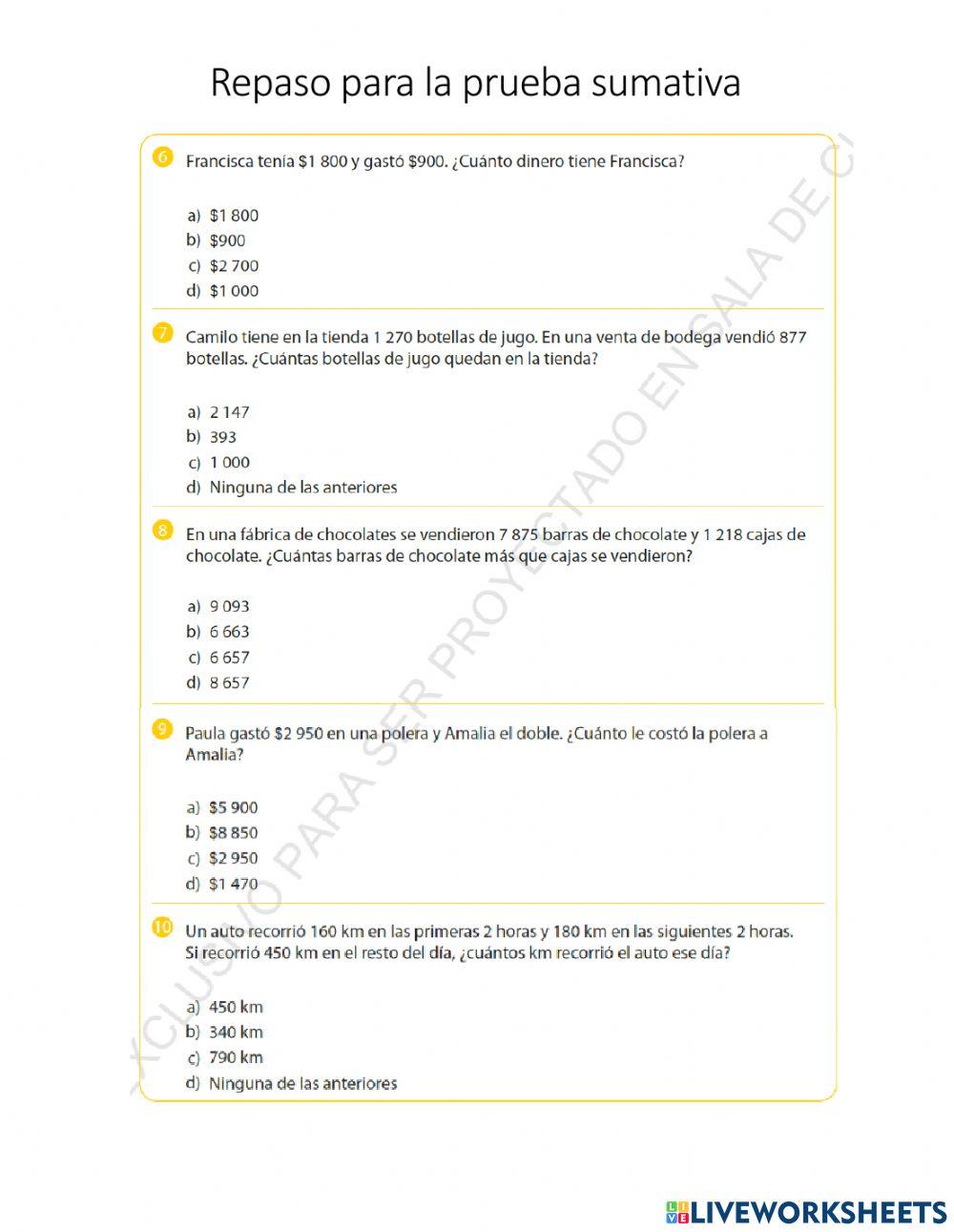 Repaso de contenidos