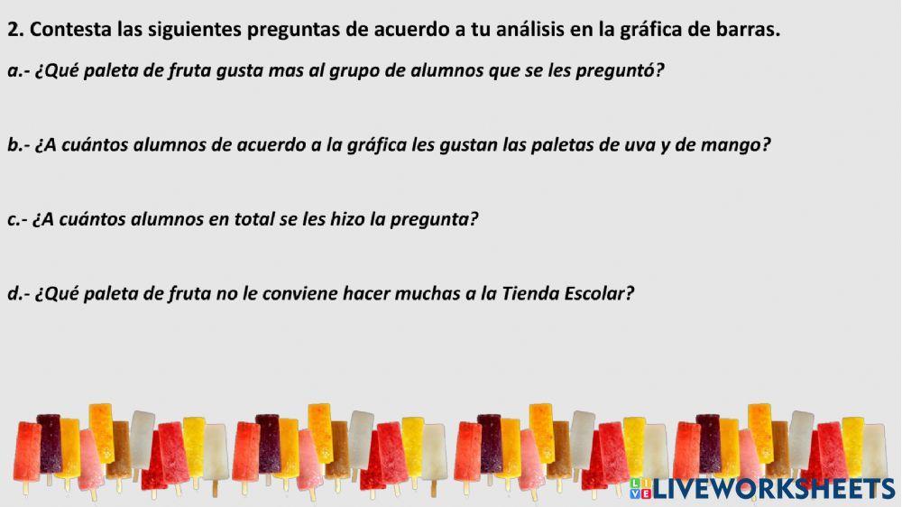 Gráfica de barras ejercicio