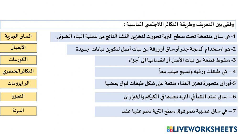 طرق التكاثر الخضري الطبيعي