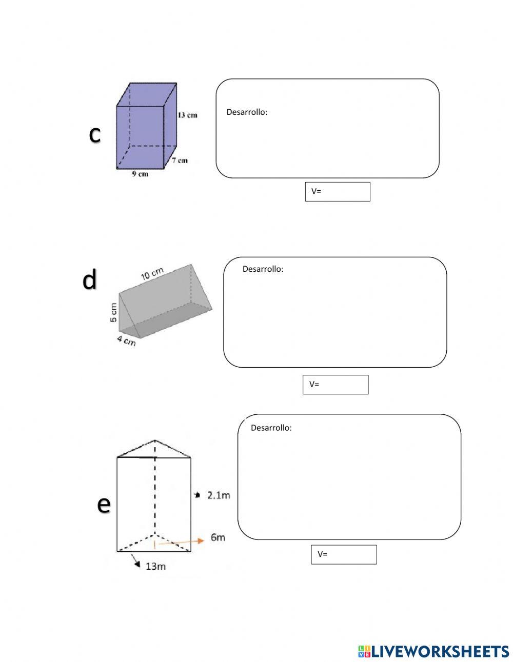 Volumen de cuerpos geométricos