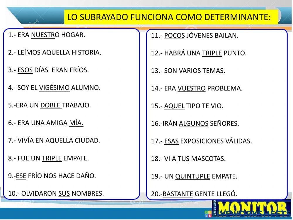 Determinantes pre
