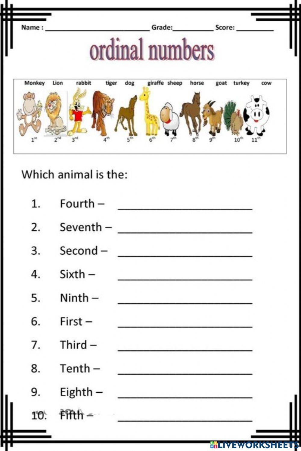 Ordinal numbers