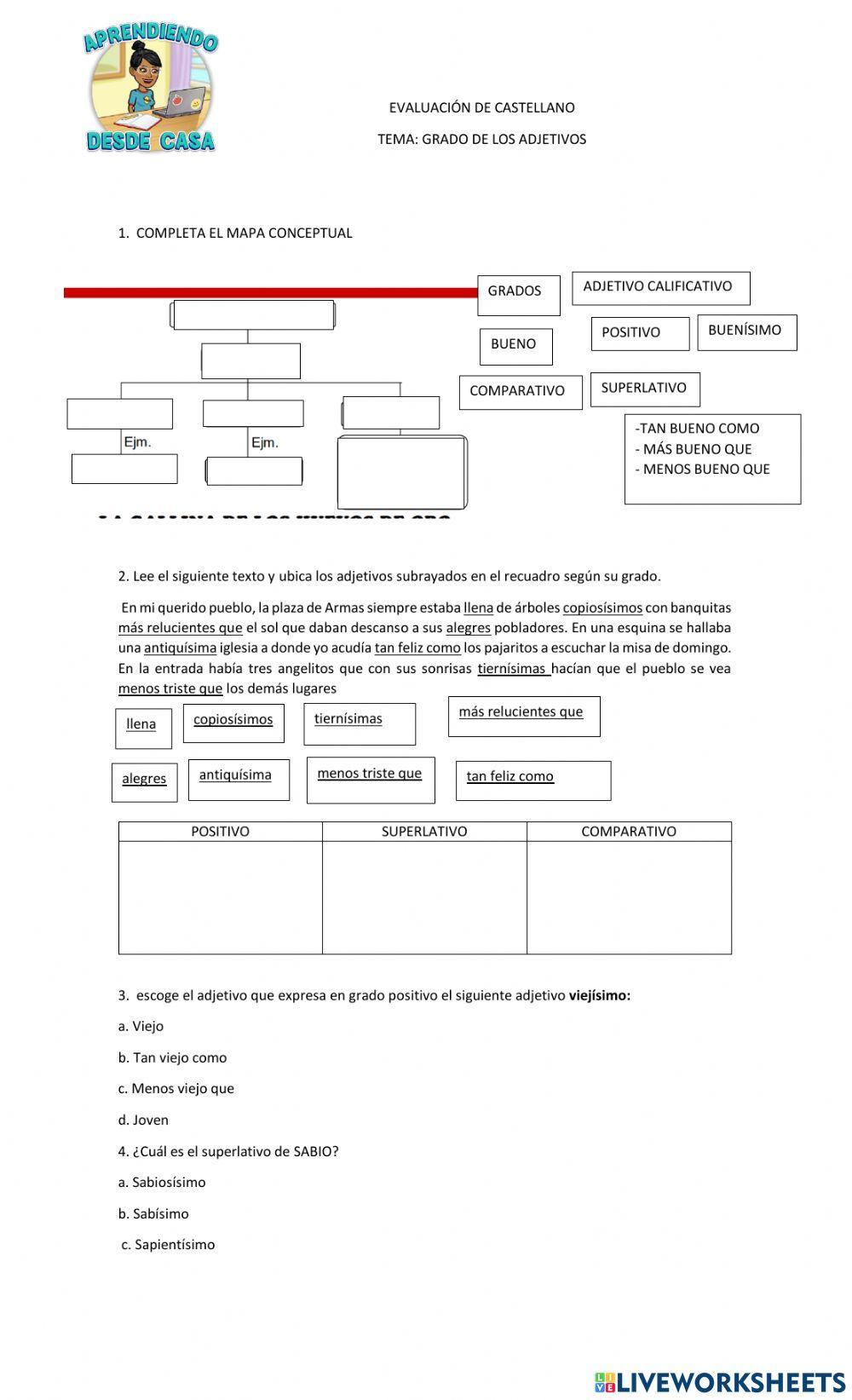 Grados de los adjetivos