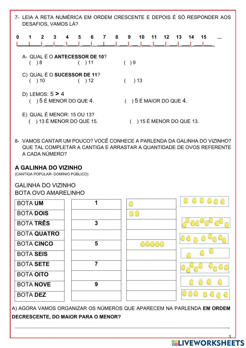 Avaliação Bimestral de Matemática