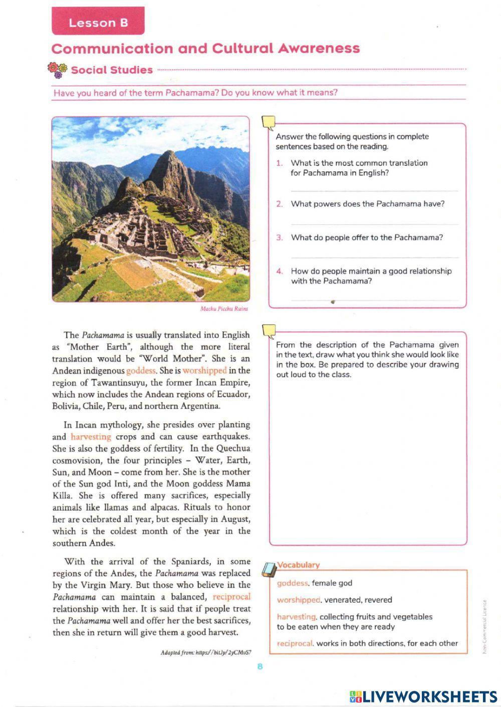 Pachamama: mother earth