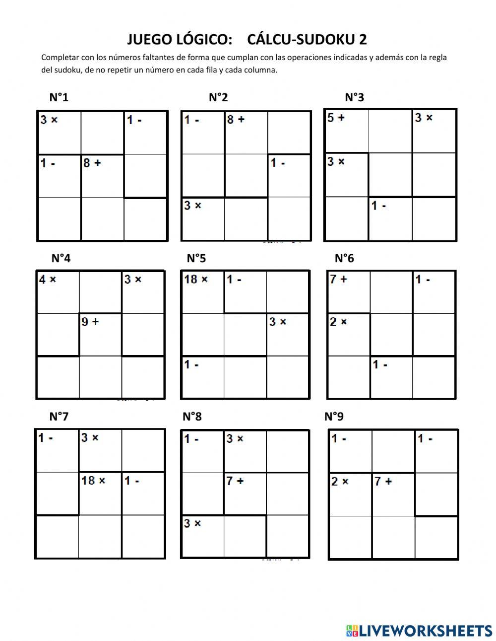 Cálculo-Sudoku 2