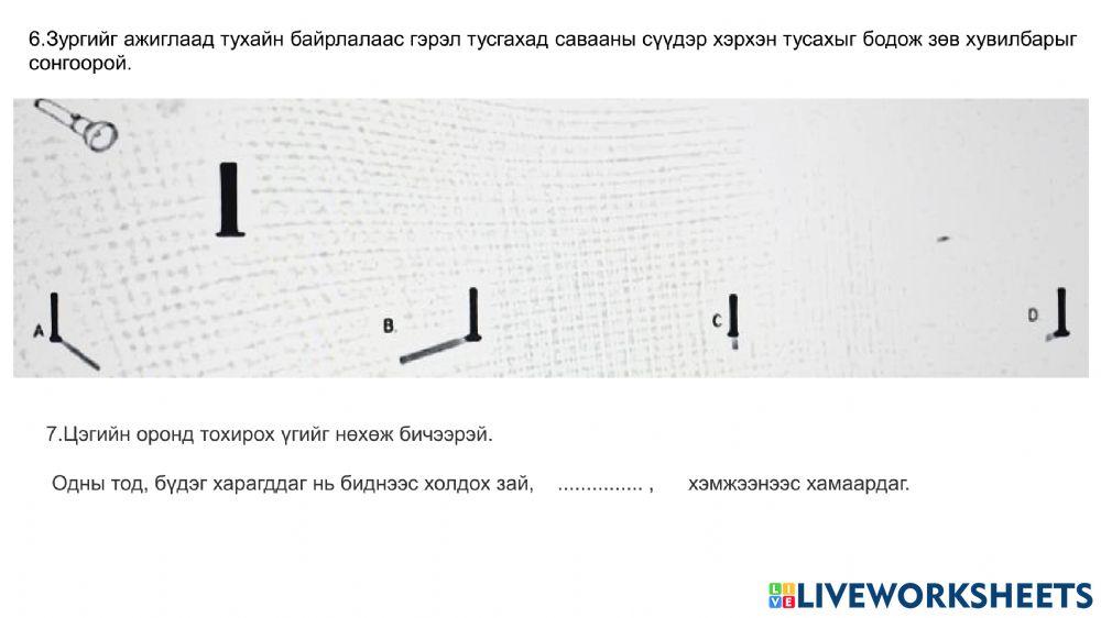 5-р анги Хүн ба байгаль