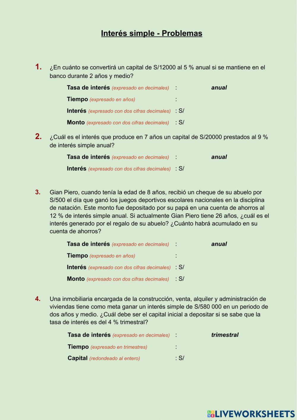 S3D Ficha N°5: Interés simple 2 - LWS