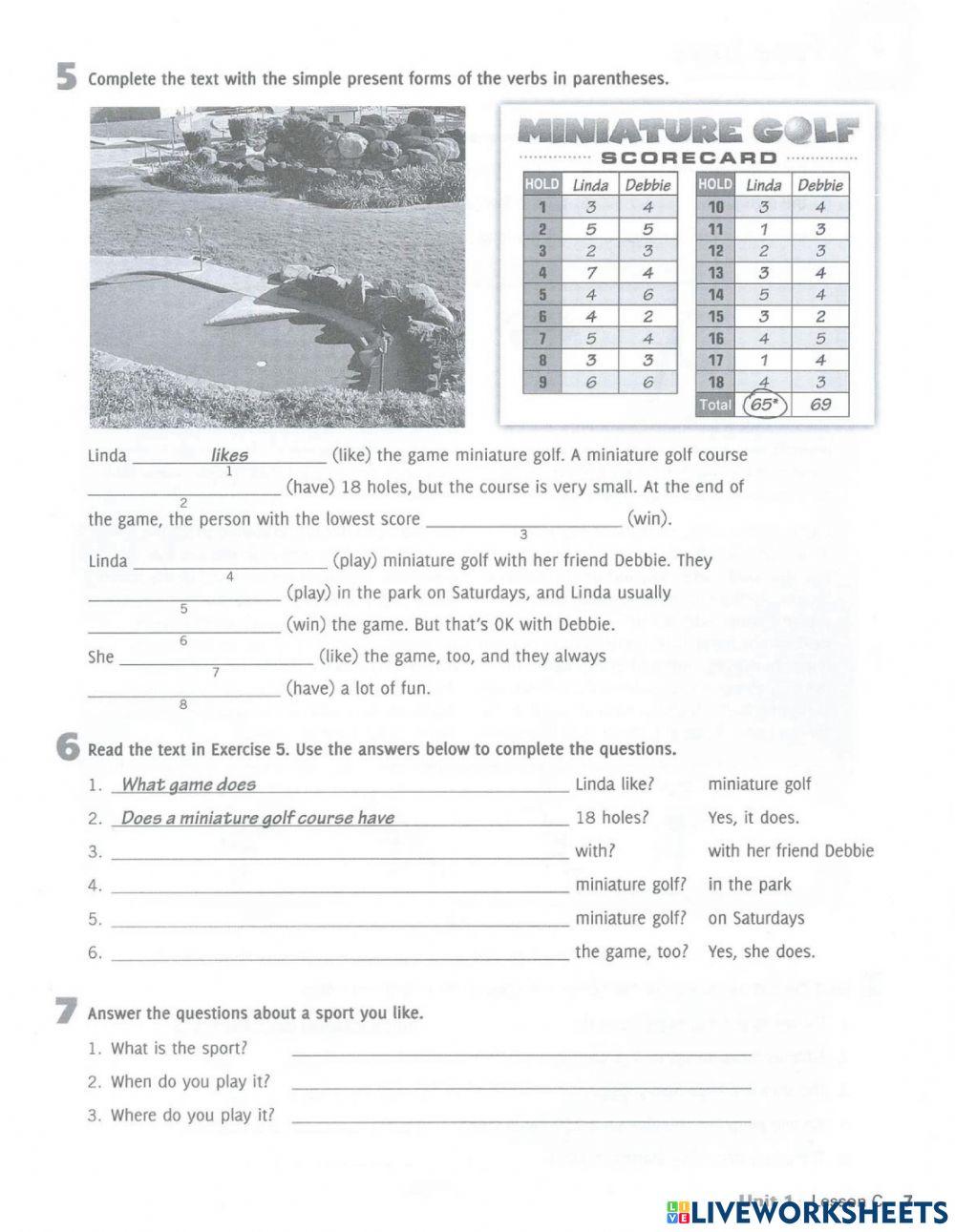 Level 2 Unit 1 Lesson C Do You Play Sports Online Exercise For Live level-2-unit-1-lesson-c-do-you-play-sports-online-exercise-for-live