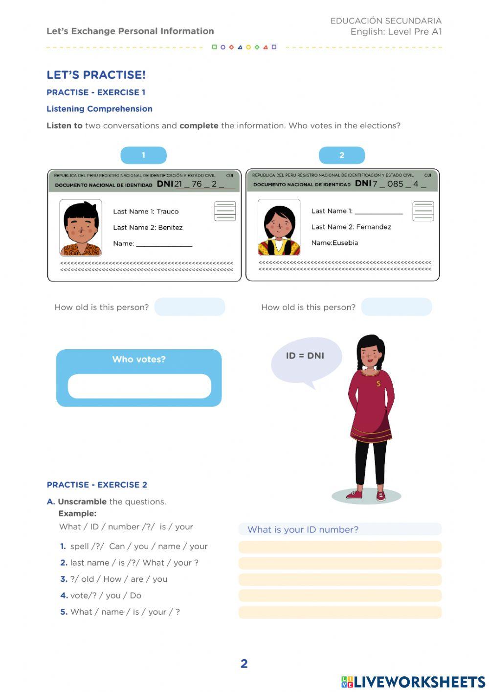 Let’s Exchange Personal Information