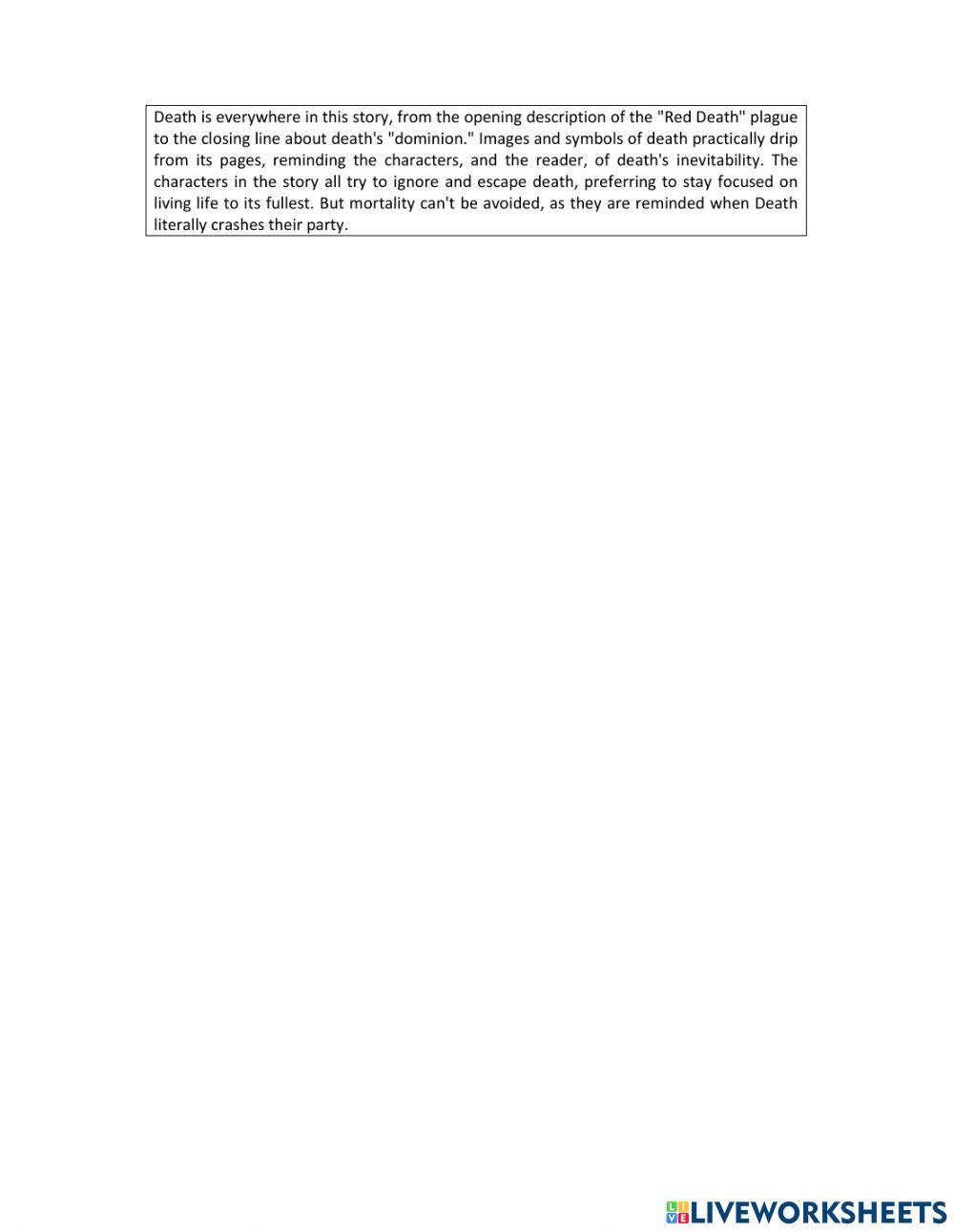 Masque of the Red Death Theme and Ending