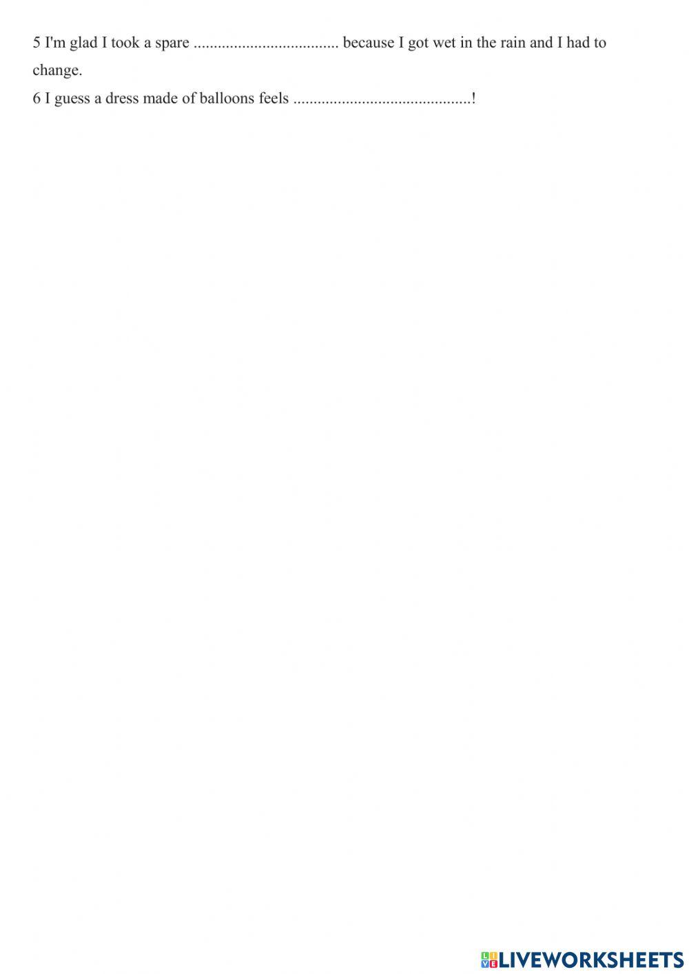 The balloon fashion show. p.100 SB