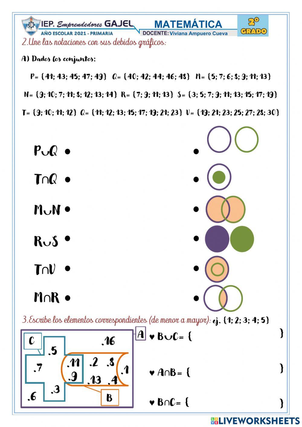 Operación con conjuntos