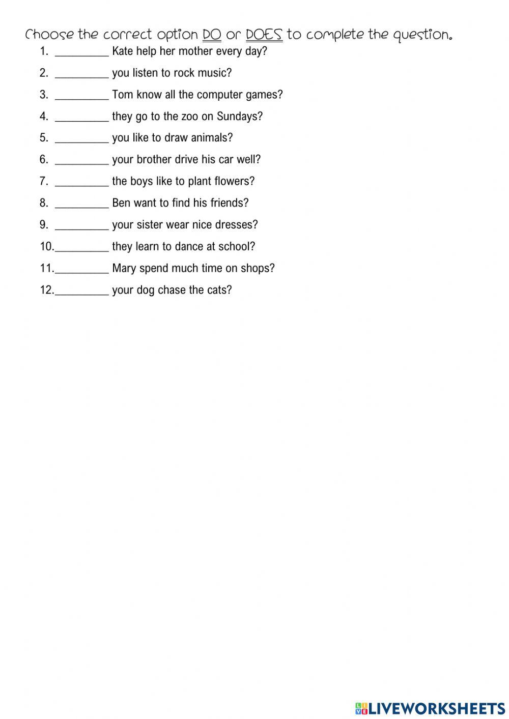 Routine - Present Simple