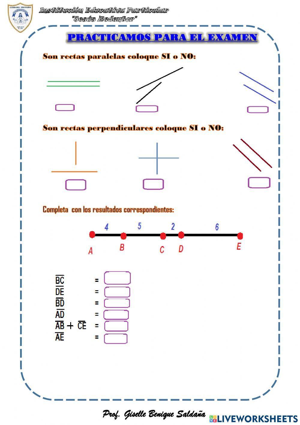 Operaciones con segmentos