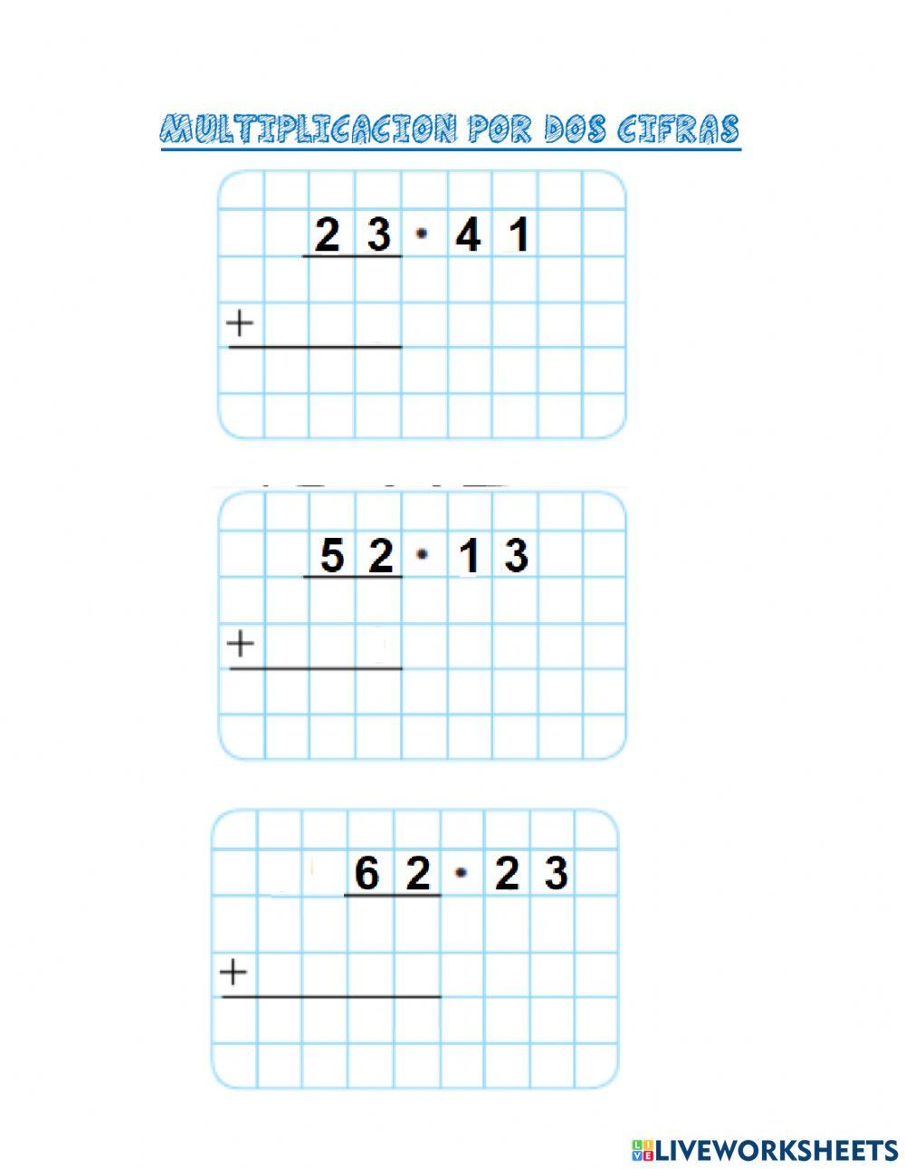 Multiplicacion de dos cifras