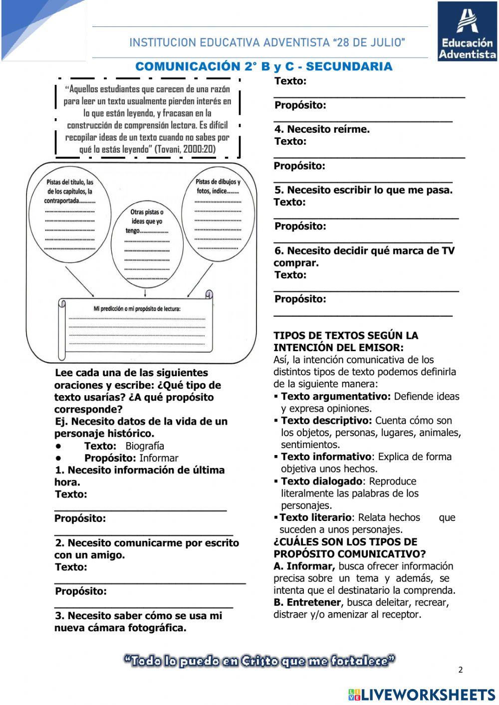 Redactamos según la estructura del texto