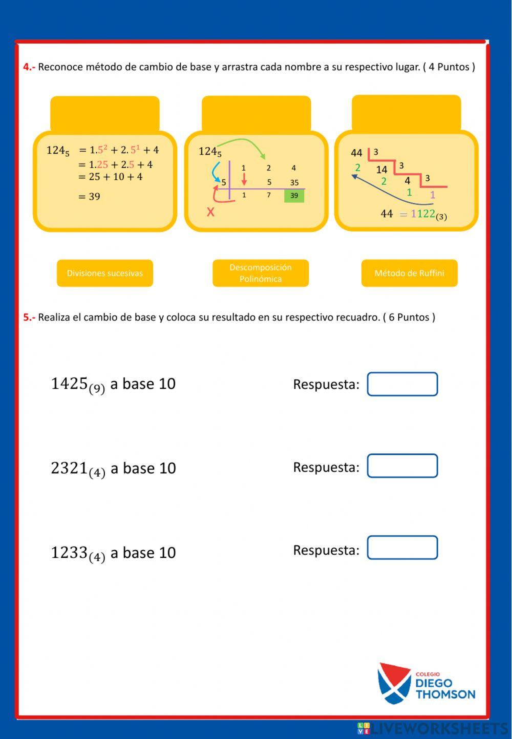 Examen abril 6to Aritmética