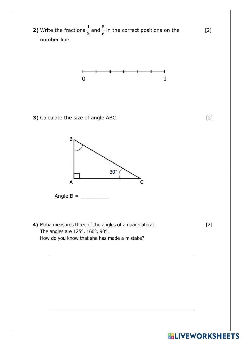 Assess 3 - Math Quiz