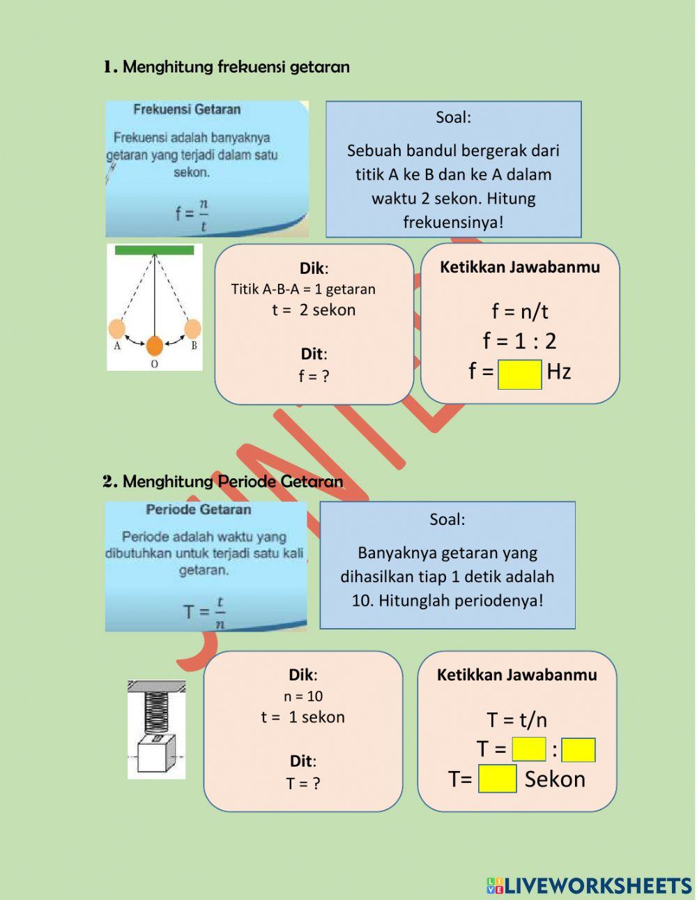 Getaran, Gelombang, dan Bunyi
