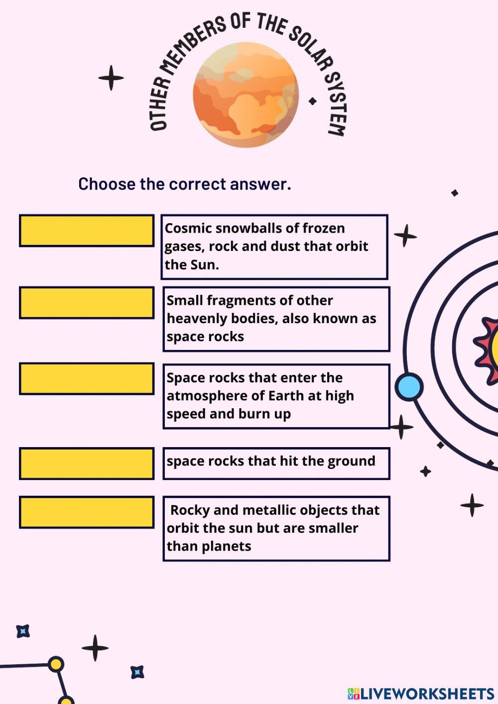 Other Members of the Solar System