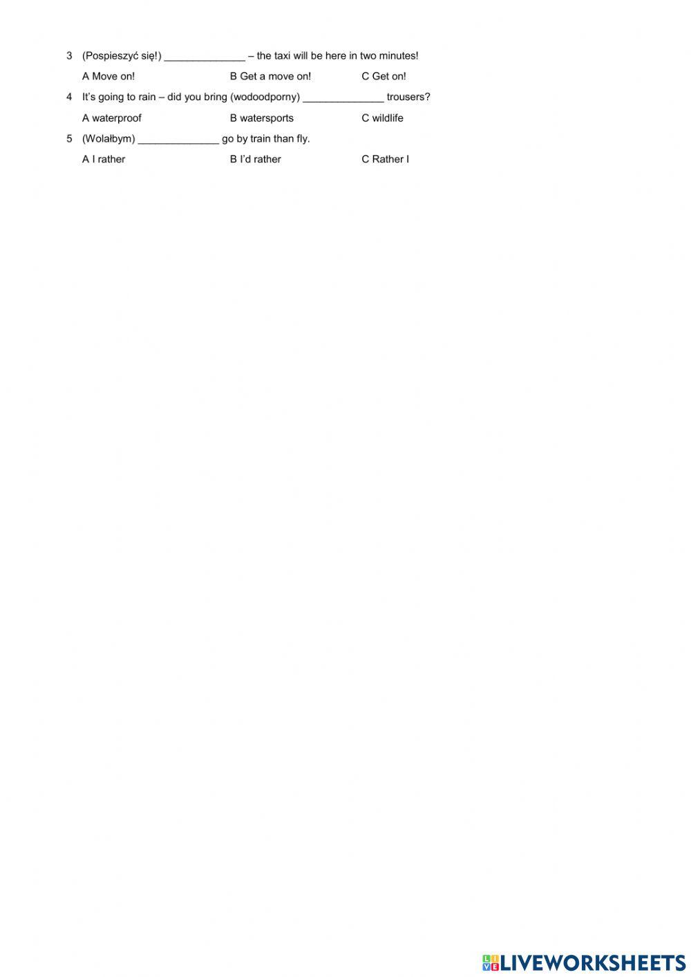 Vision 2 Unit 3 - Test