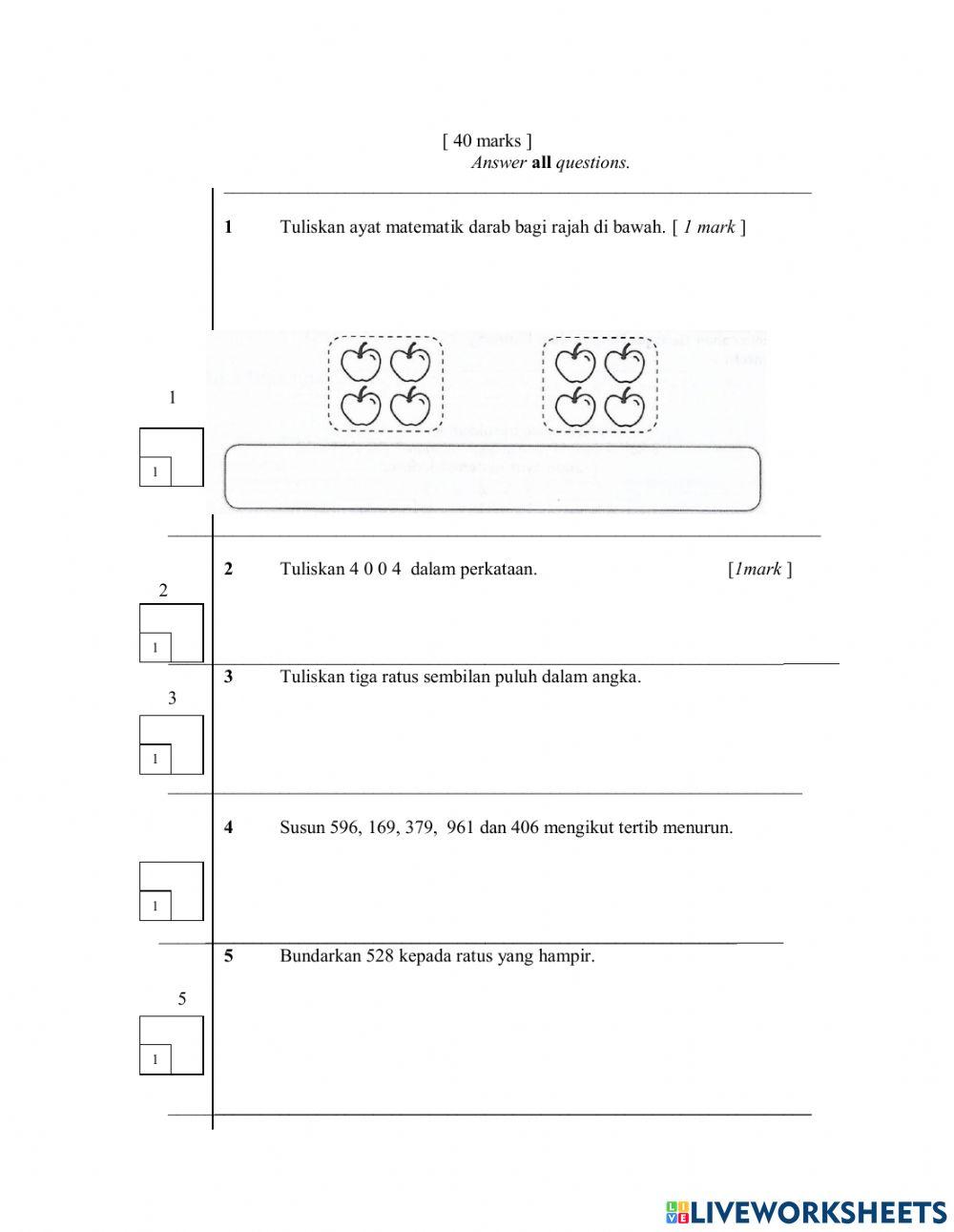 Ujian minggu 4 Tahun 2
