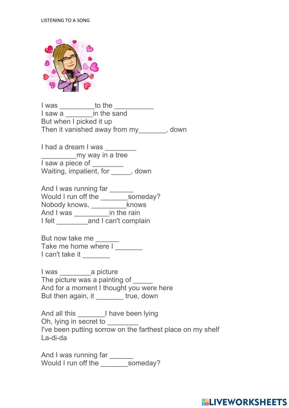 Listening to a song runaway Aurora