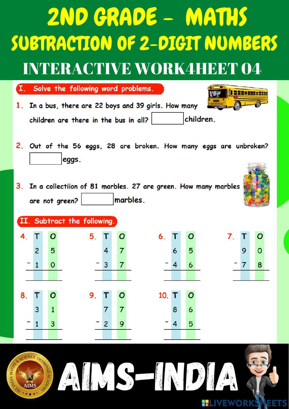 2nd-maths-ps04-subtraction of 2-digit numbers - ch 03