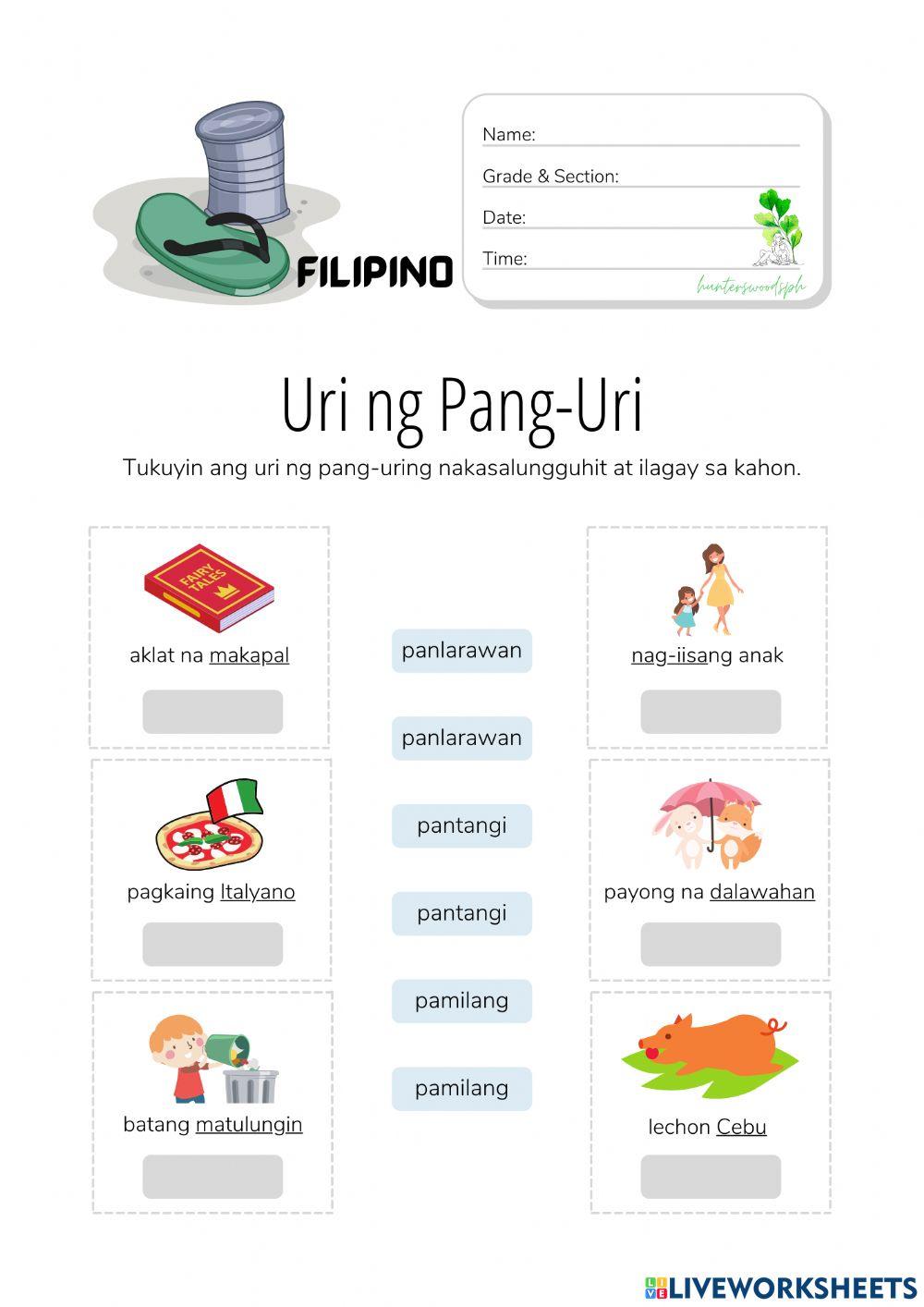 Uri ng Pang-uri (HuntersWoodsPH Filipino) Uri ng Pang-uri (HuntersWoodsPH Filipino)