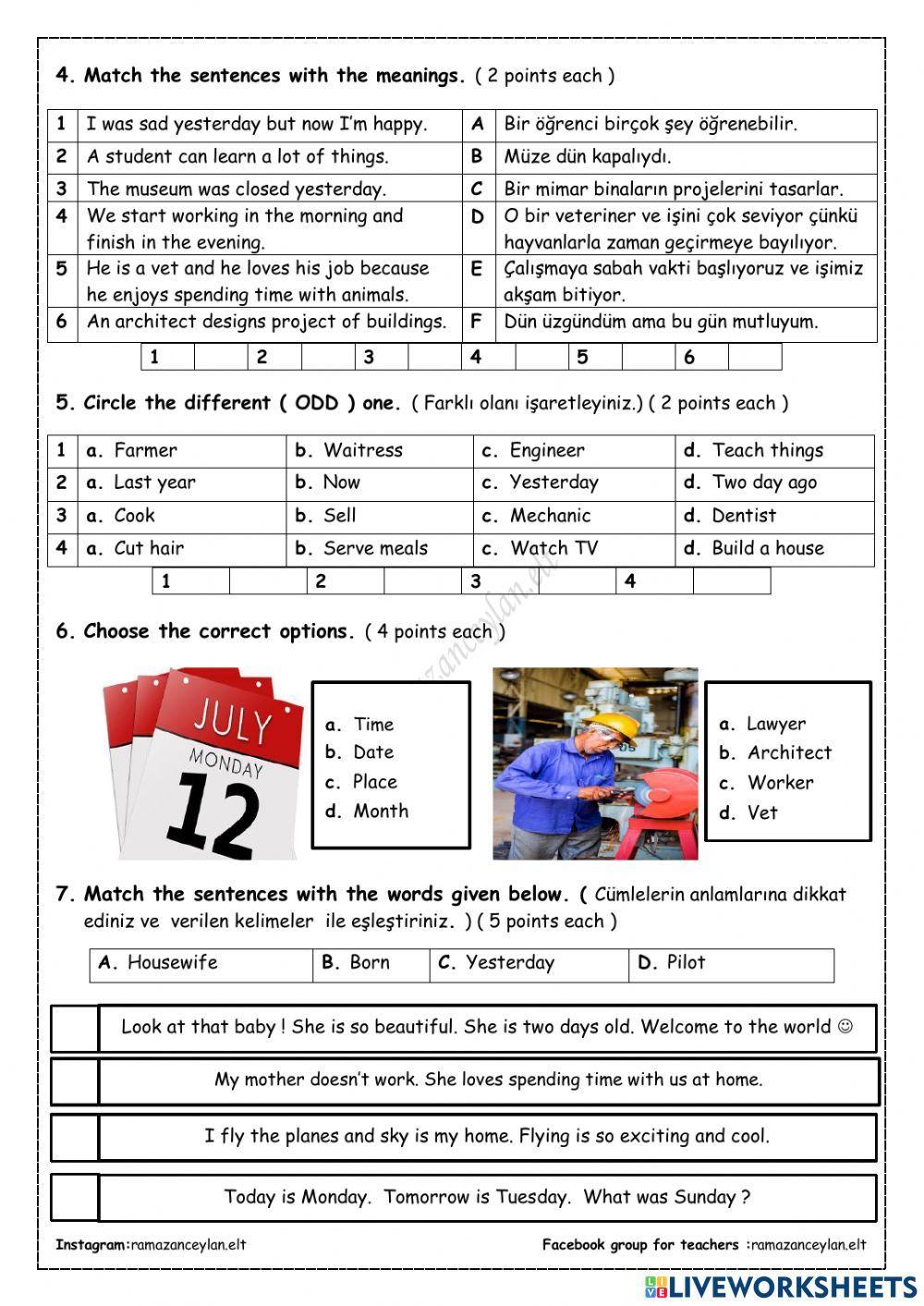 6th grade - unit 6- quiz