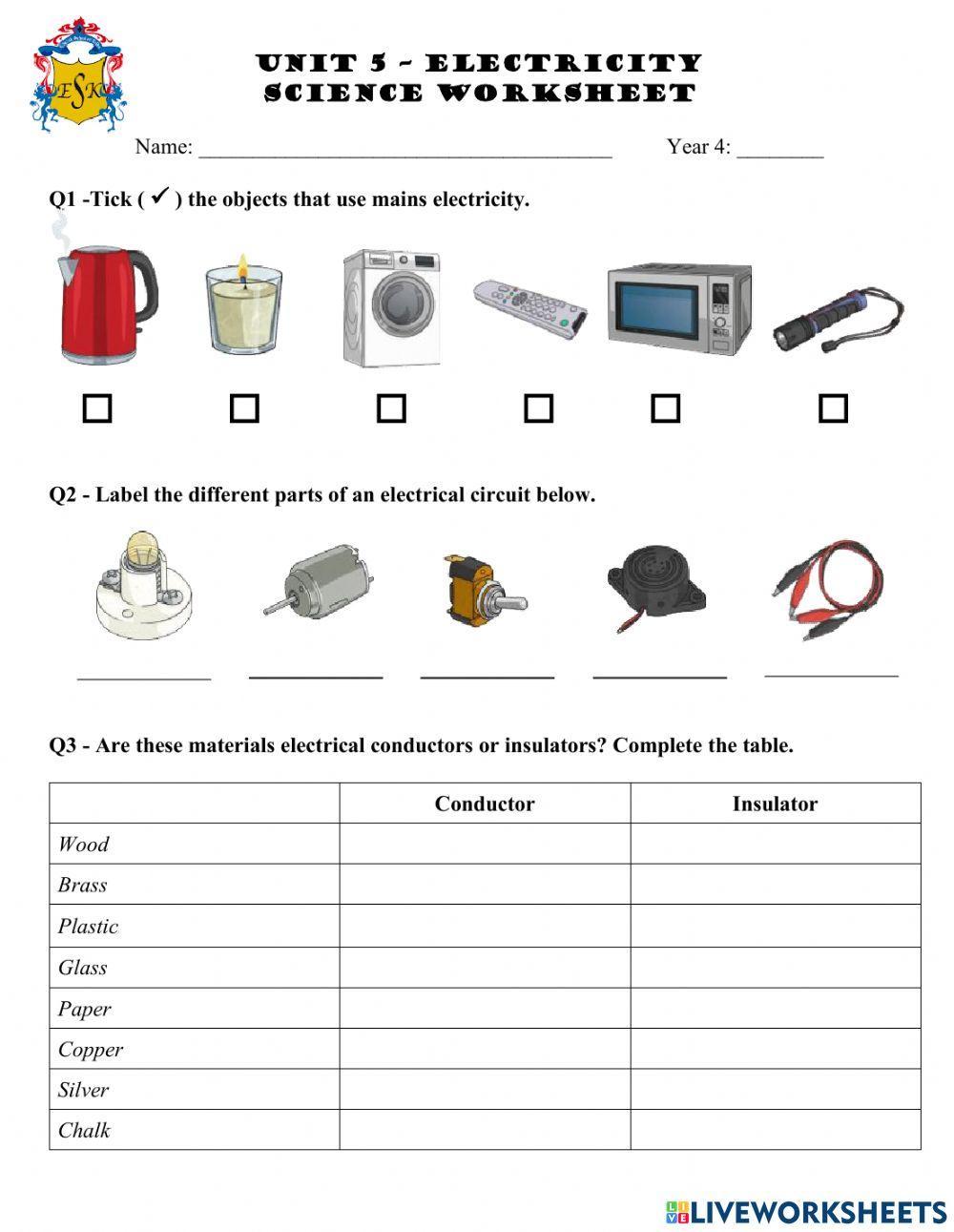Sources Of Electricity Worksheet electricity-worksheet-grade-7-khan