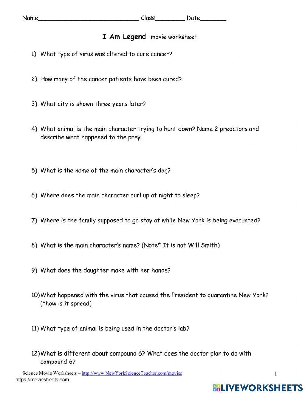 I Am Legend Movie Notes