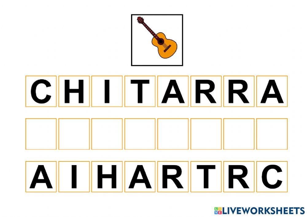 Scrivi le parole musica