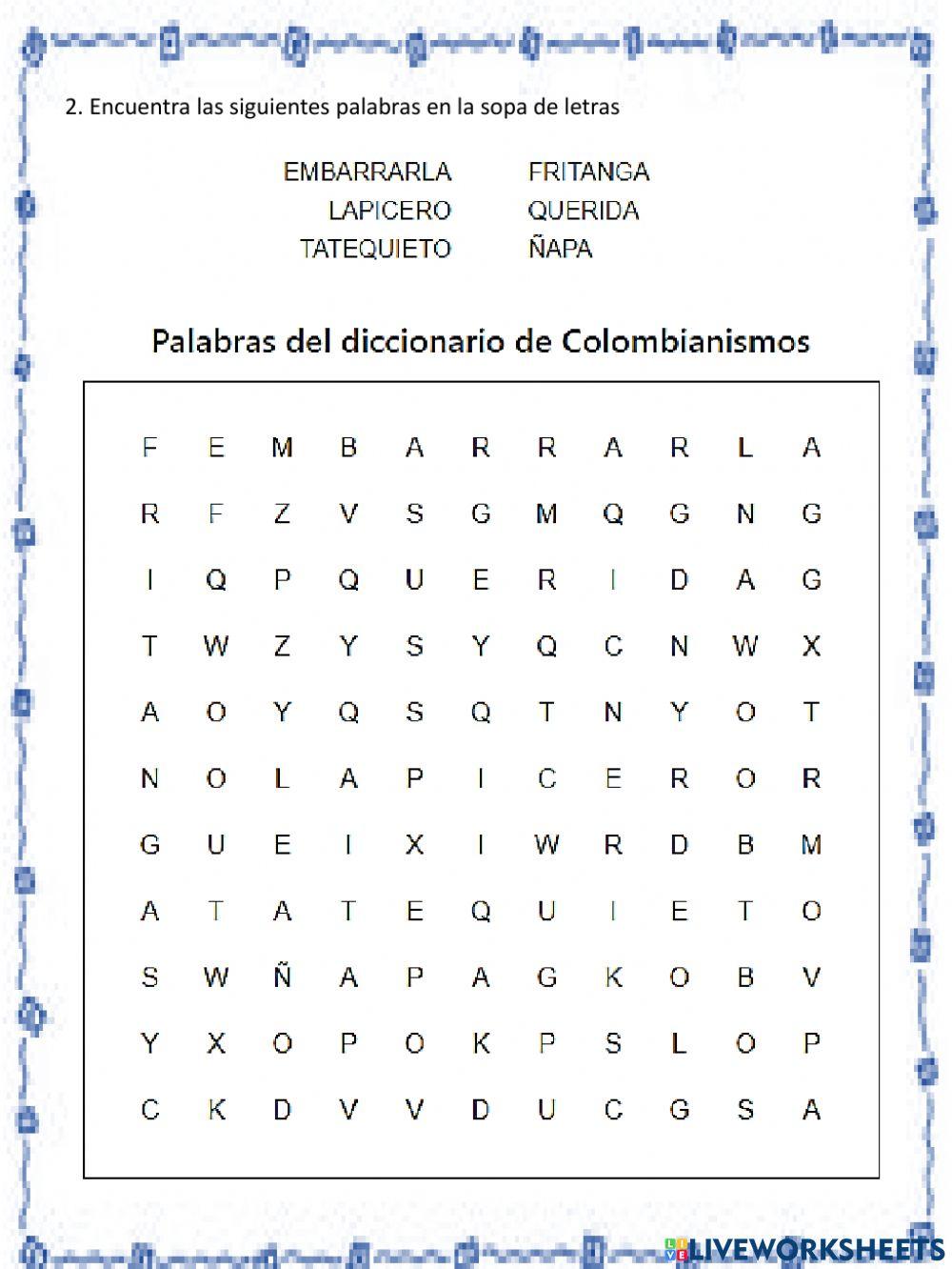 Taller de Colombianismos