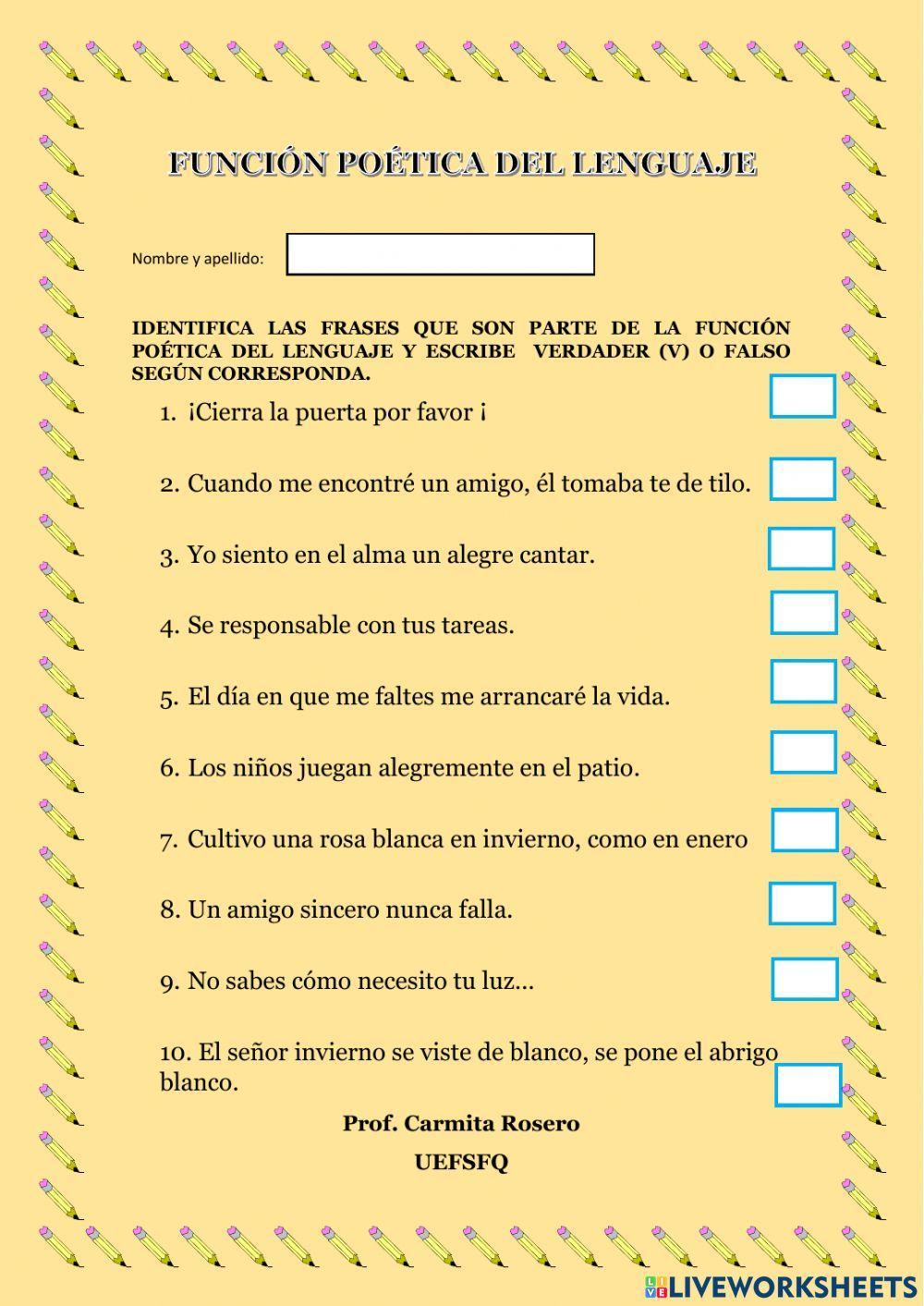 Función poética  del lenguaje