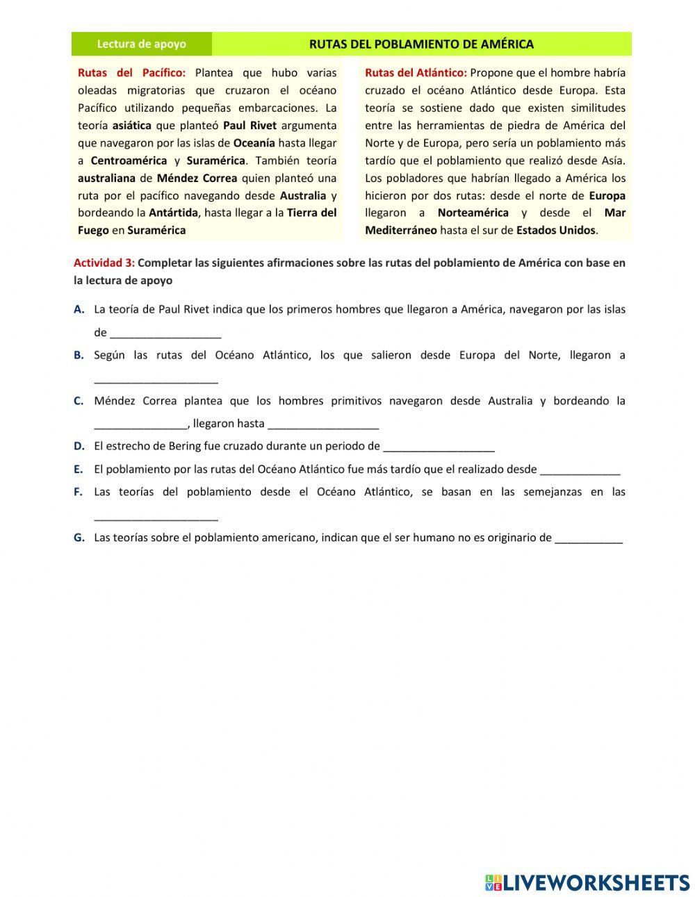 Rutas del Poblamiento de América
