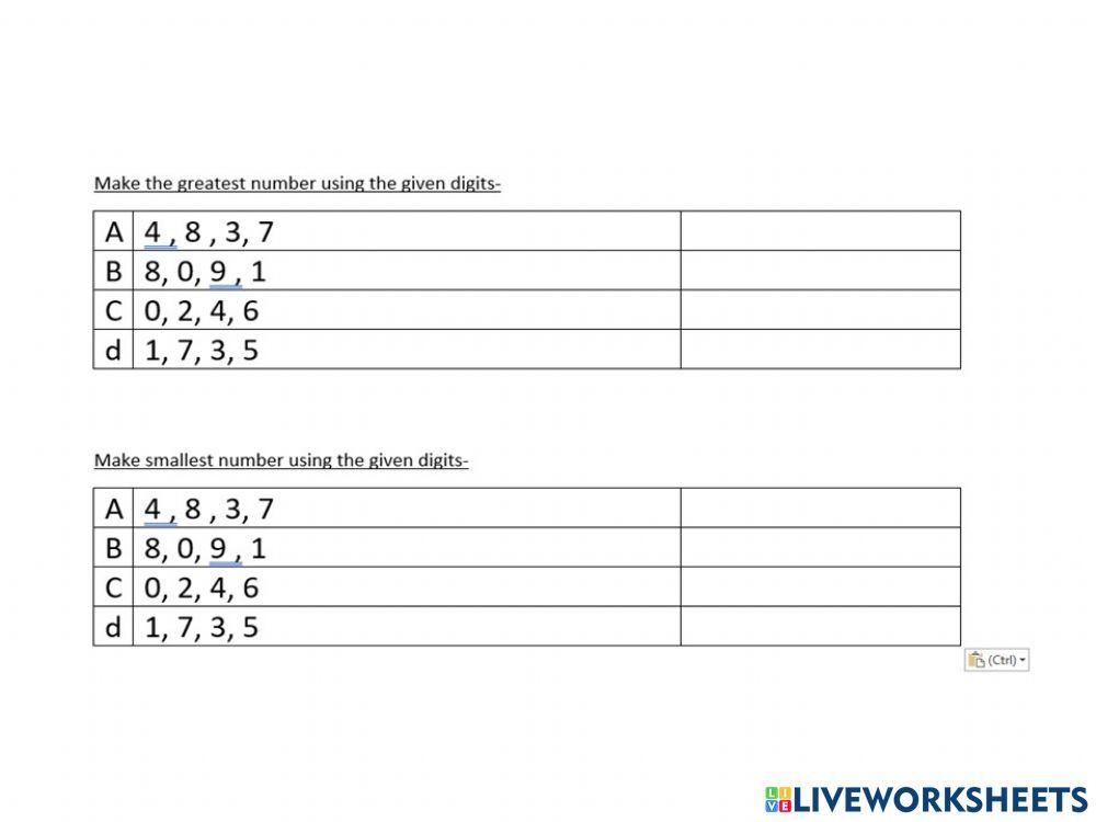 Make the greatest-smallest number