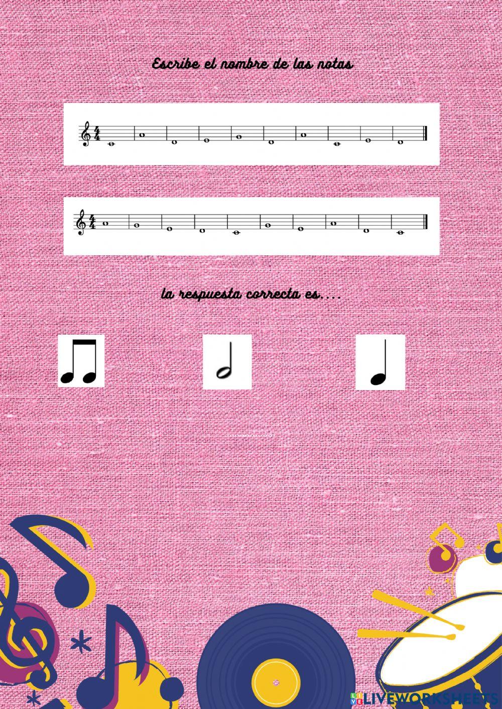 Notas musicales 2 primaria musica