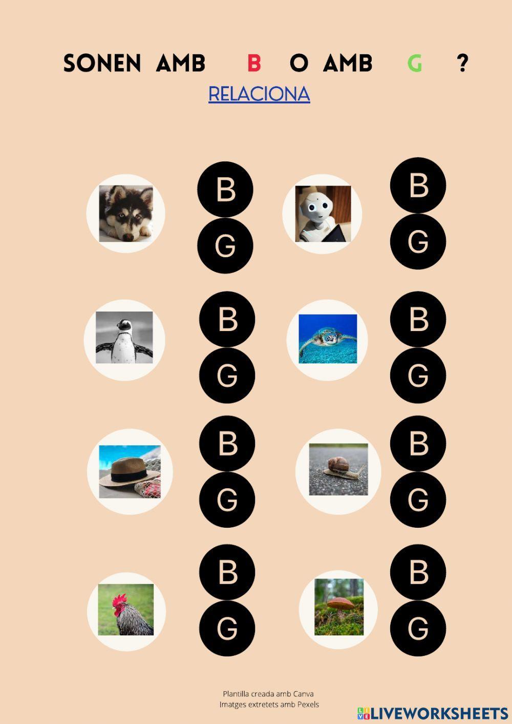 Sonen amb B o amb G?