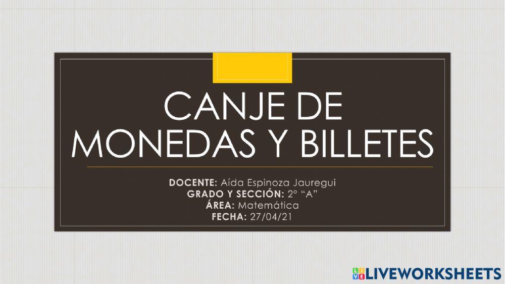 Resuelvo problemas con monedas y billetes