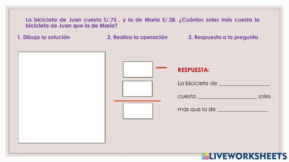 Resuelvo problemas con monedas y billetes