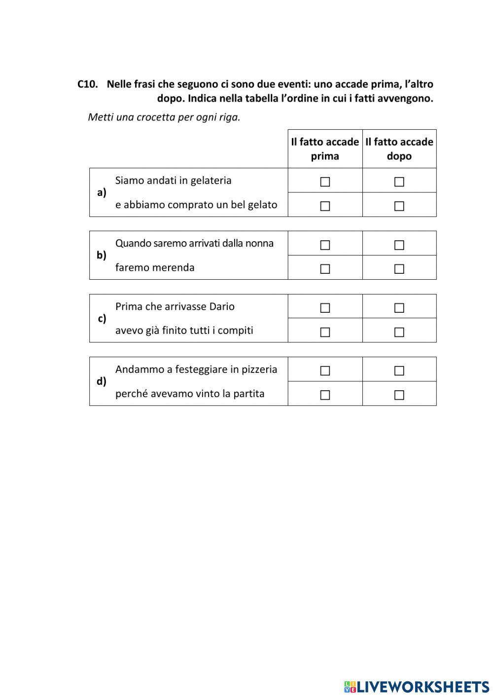 Invalsi quinta italiano terza parte