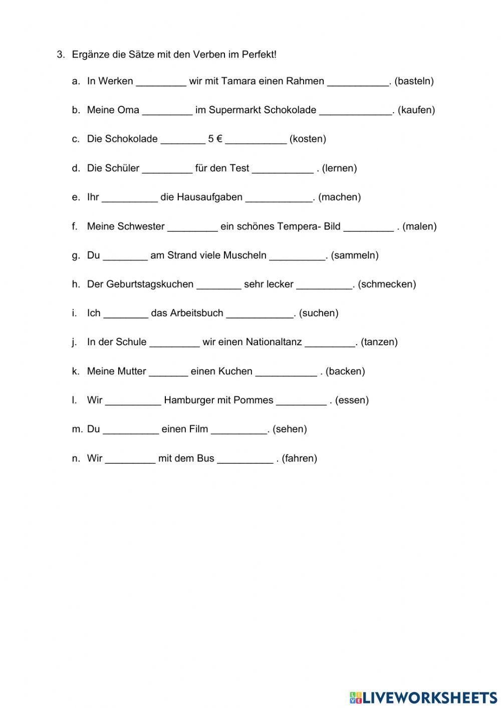 Übung für den TEst