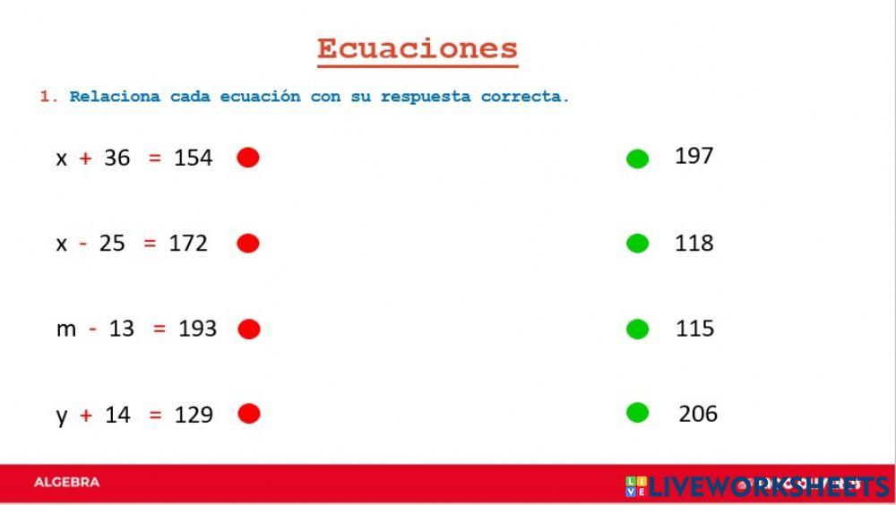 Ecuaciones
