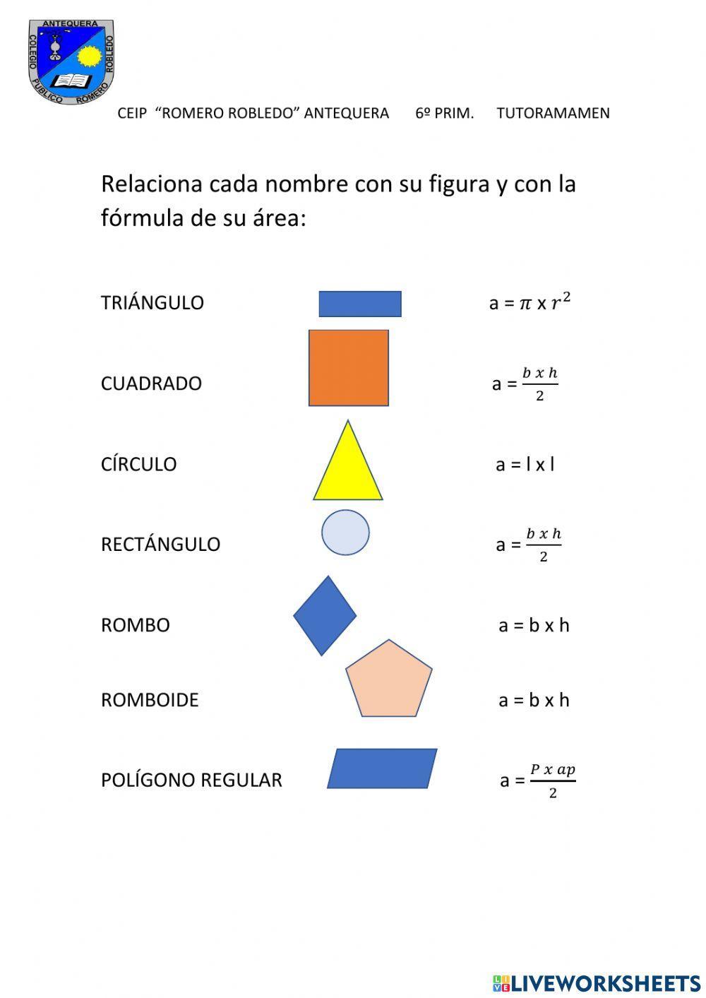 Áreas de las figuras planas